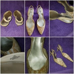 IMPO  REAL CORK SLINGBACK SHOES